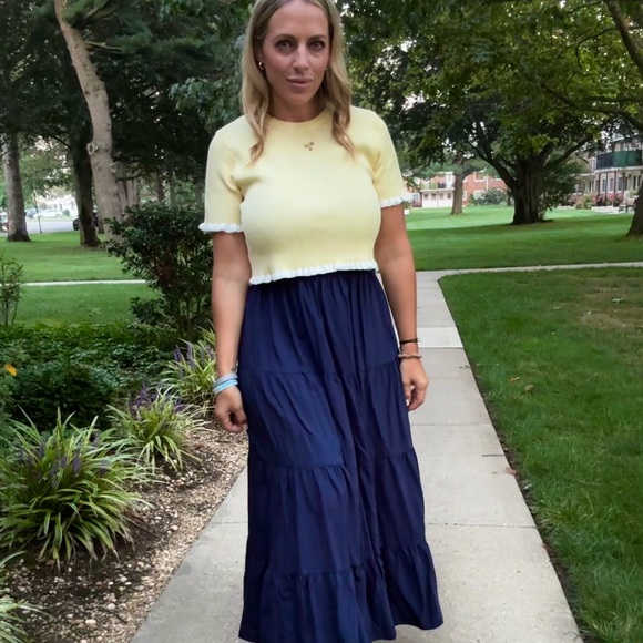 Yellow Ruffle Trim Top - Picture 3 of 8